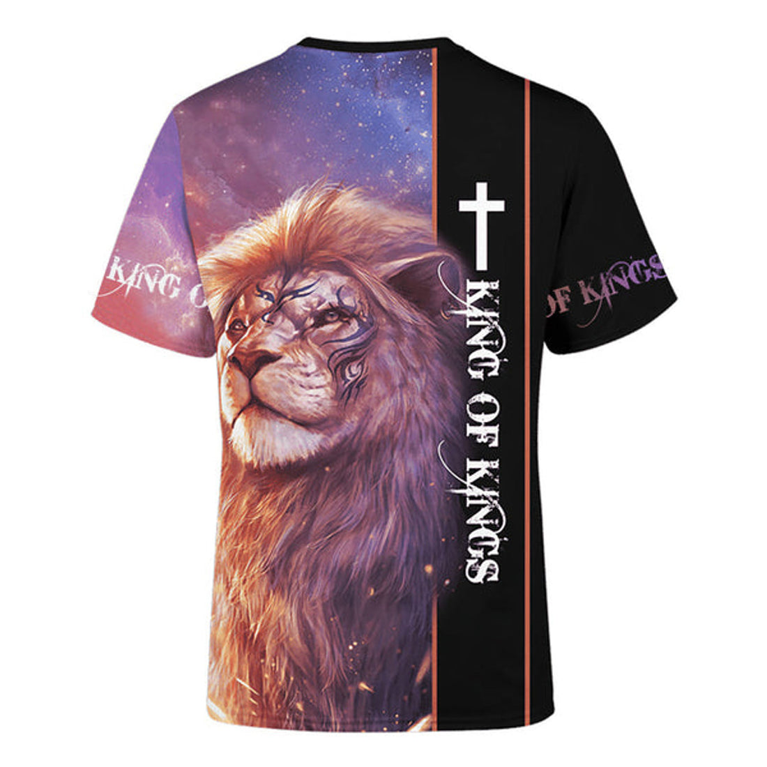 FUNSTUFFPRINT Jesus Lion King Of Kings Christian 3D T-shirt