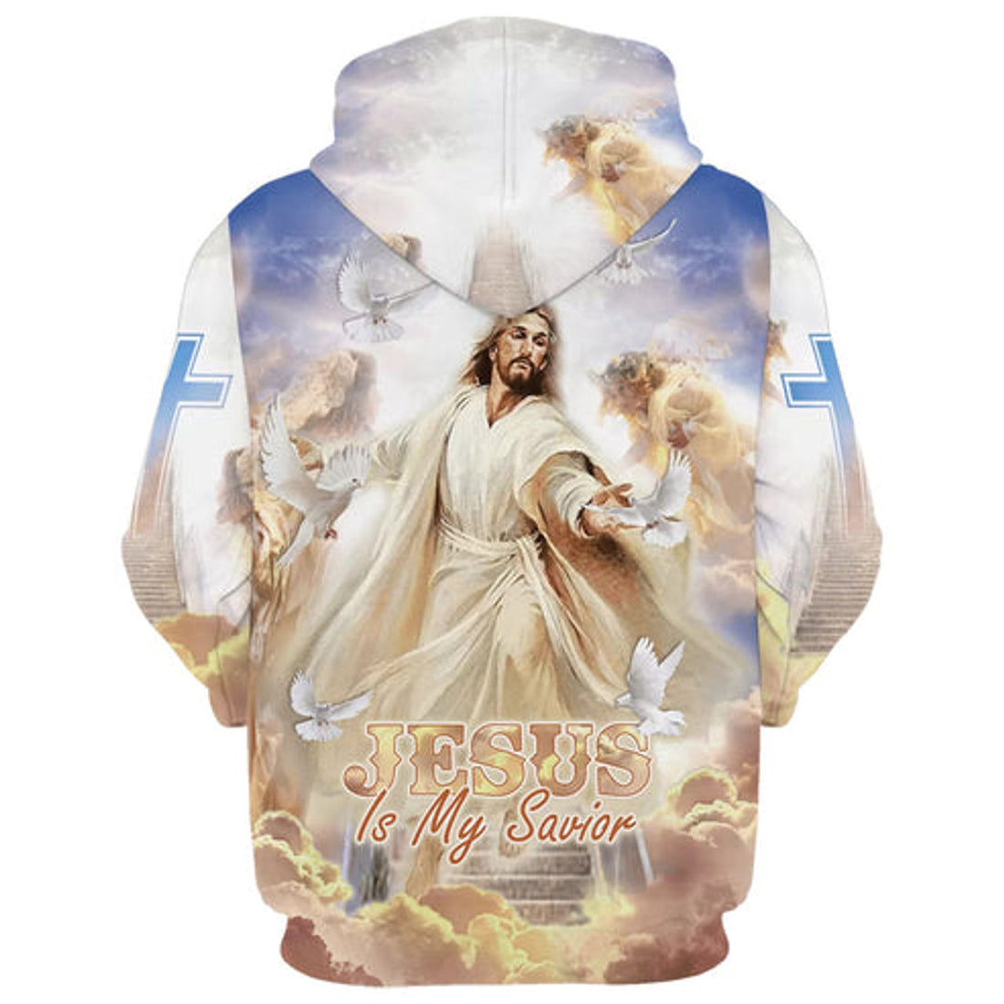 FUNSTUFFPRINT 3D Jesus Lion Lamb One Nation Under God 3D Hoodie and Zip Hoodie