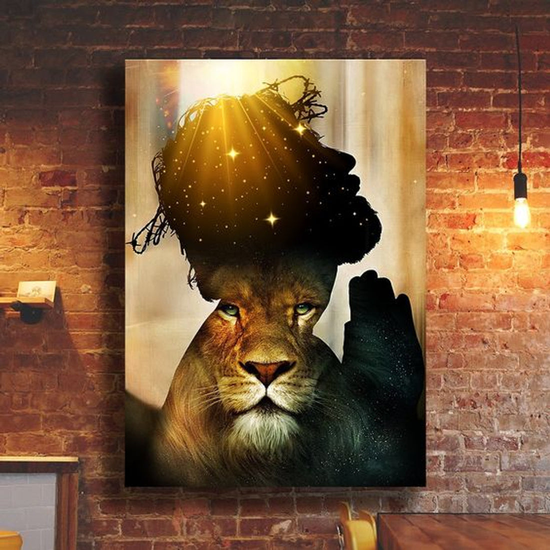 Jesus Lion Of Judah Canvas Wall Art - Christian Wall Posters - Religious Wall Decor