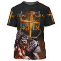 FUNSTUFFPRINT Jesus Lion One Cross Three Nails 4given 3D All Over Printed Shirt for Men and Women
 3D T-shirt
