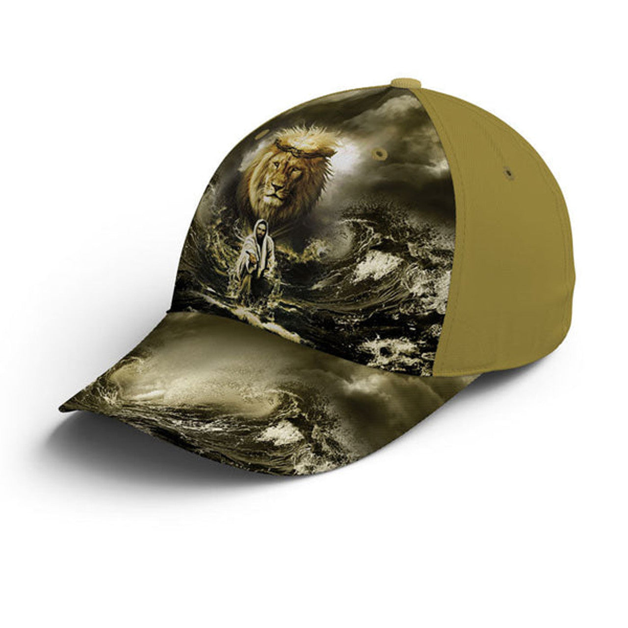 FUNSTUFFPRINT Jesus Lion Water Art Baseball Cap