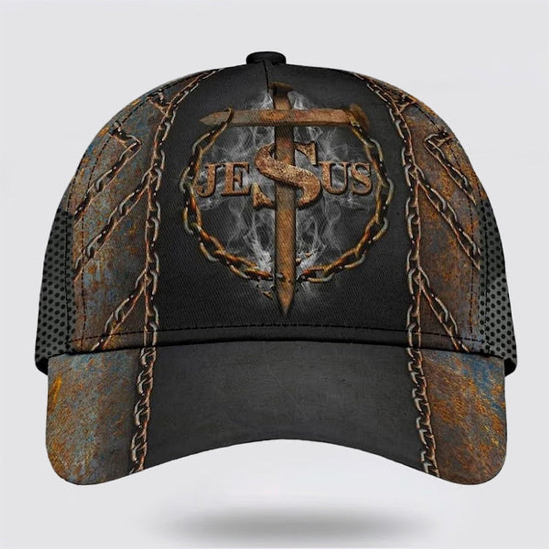 FUNSTUFFPRINT Jesus Nail Cross Crown Of Thorn Baseball Cap - Christian Hats for Men and Women