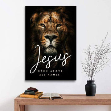 Jesus Name Above All Names Canvas Wall Art - Christian Wall Posters - Religious Wall Decor