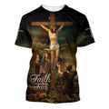 FUNSTUFFPRINT Jesus On The Cross Christian 3D T-shirt