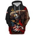 FUNSTUFFPRINT 3D Jesus One Nation Under God American Flag 3D Hoodie and Zip Hoodie