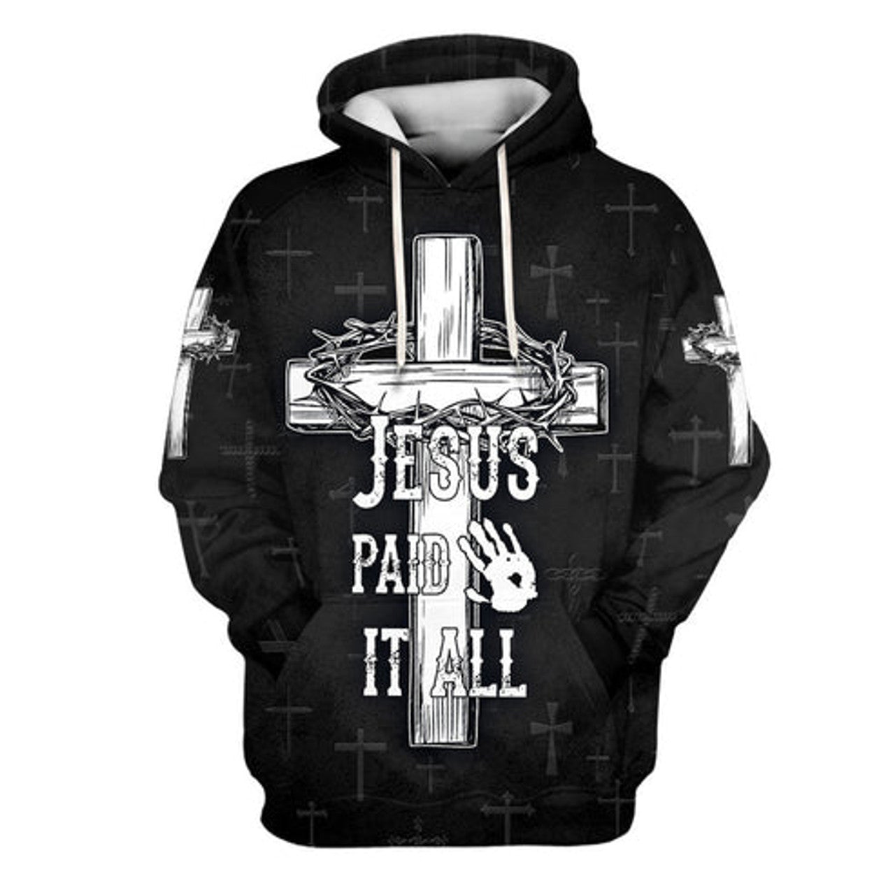 FUNSTUFFPRINT 3D Jesus Paid It All 3D Hoodie and Zip Hoodie