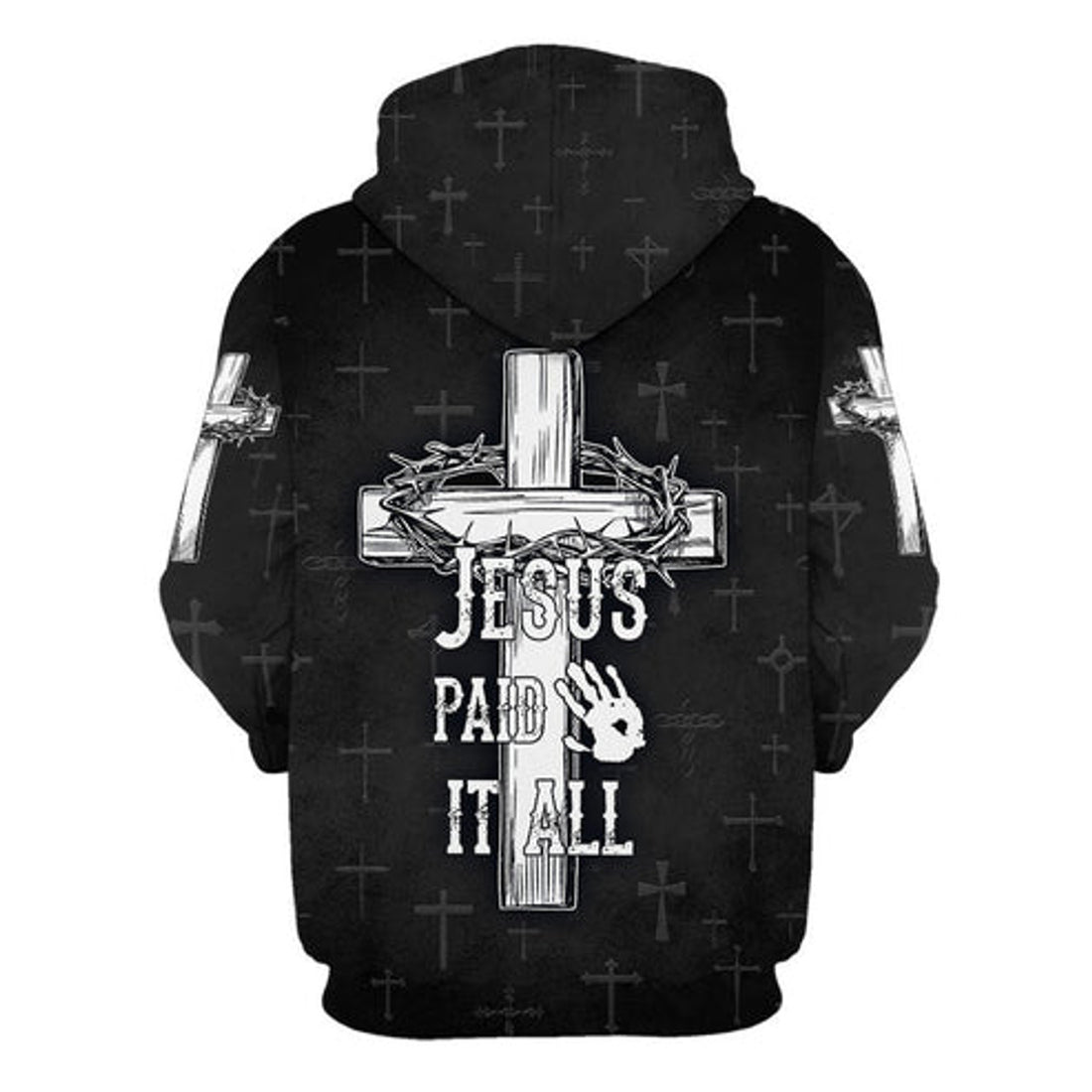 FUNSTUFFPRINT 3D Jesus Paid It All 3D Hoodie and Zip Hoodie