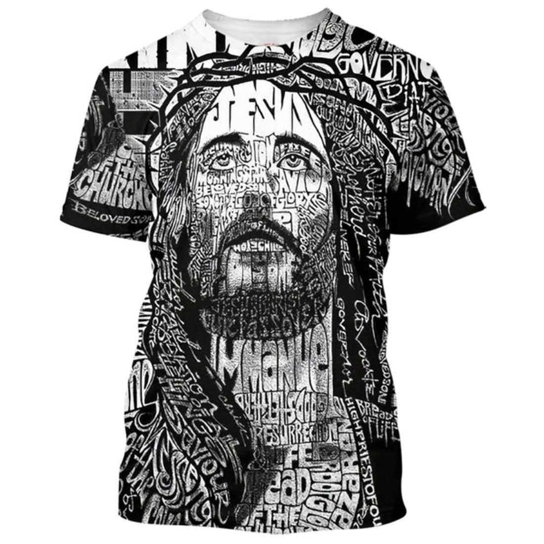 FUNSTUFFPRINT Jesus Portrait 3d Shirts - Christian T-Shirts For Men And Women
 3D T-shirt