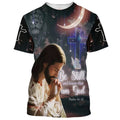 FUNSTUFFPRINT Jesus Pray Be Still And Know That I Am God Christian 3D T-shirt