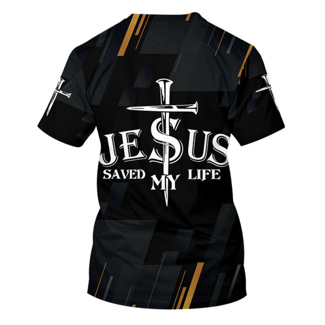 FUNSTUFFPRINT Jesus Saved My Life Christian 3D T-shirt