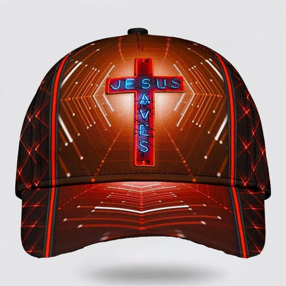 FUNSTUFFPRINT Jesus Saves Classic Hat All Over Print - Christian Hats for Men and Women