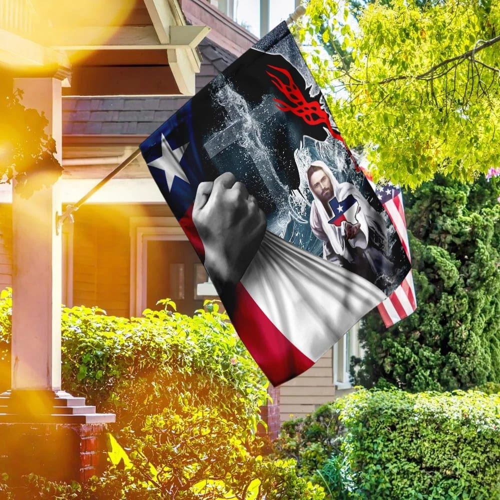 Jesus Saves God Bless House Flag, Christian Flag, Christian Flag, Scripture Flag, Garden Banner