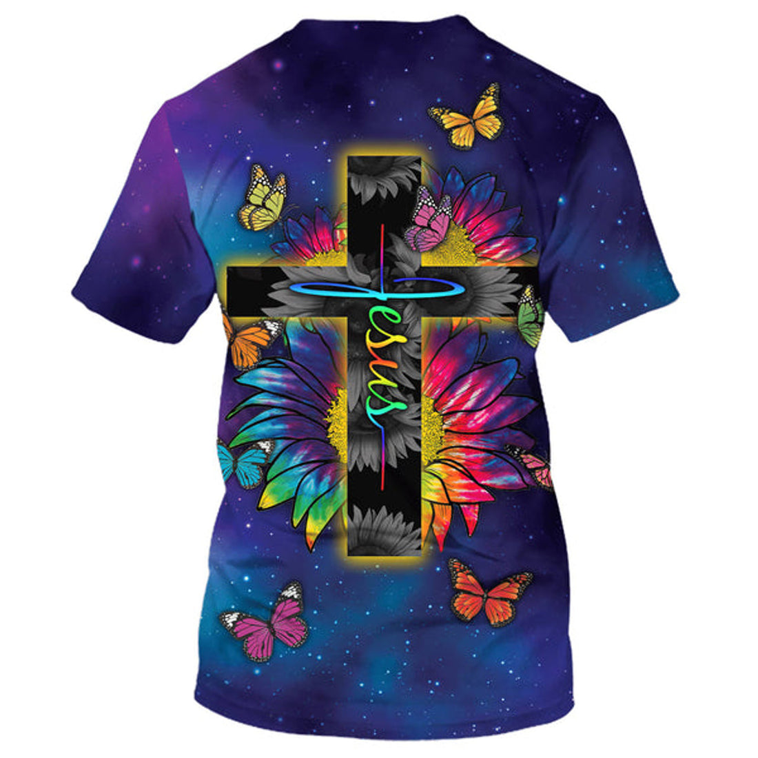 FUNSTUFFPRINT Jesus Sunflower Faith 3D All Over Printed Shirt for Men and Women 3D T-shirt