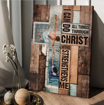 Jesus Take My Hand I Can Do All Things Canvas Wall Art - Christian Wall Posters - Religious Wall Decor