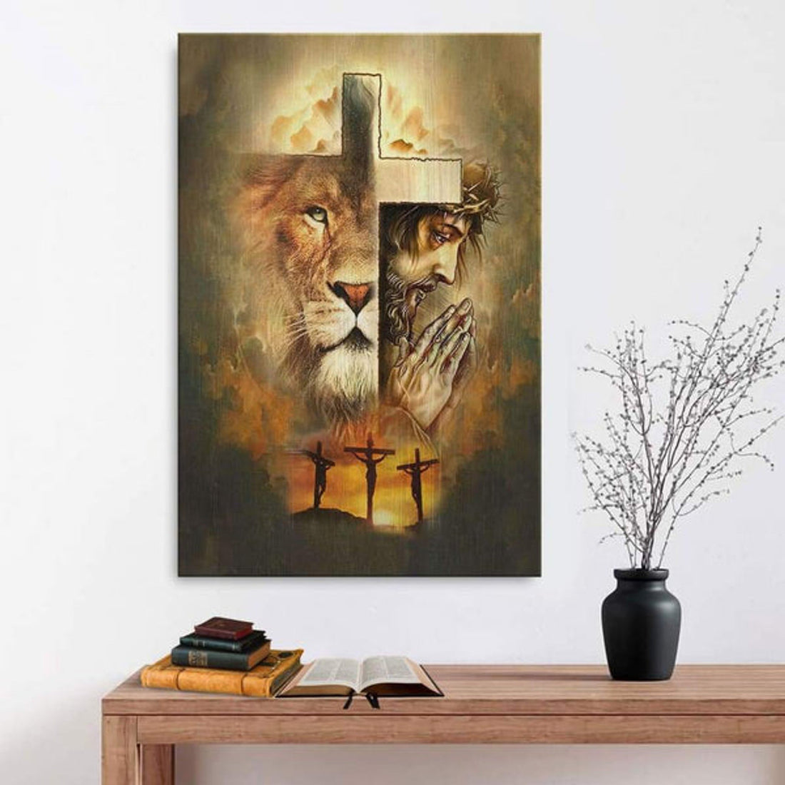 Jesus The Lion Of Judah Canvas Wall Art - Christian Wall Posters - Religious Wall Decor