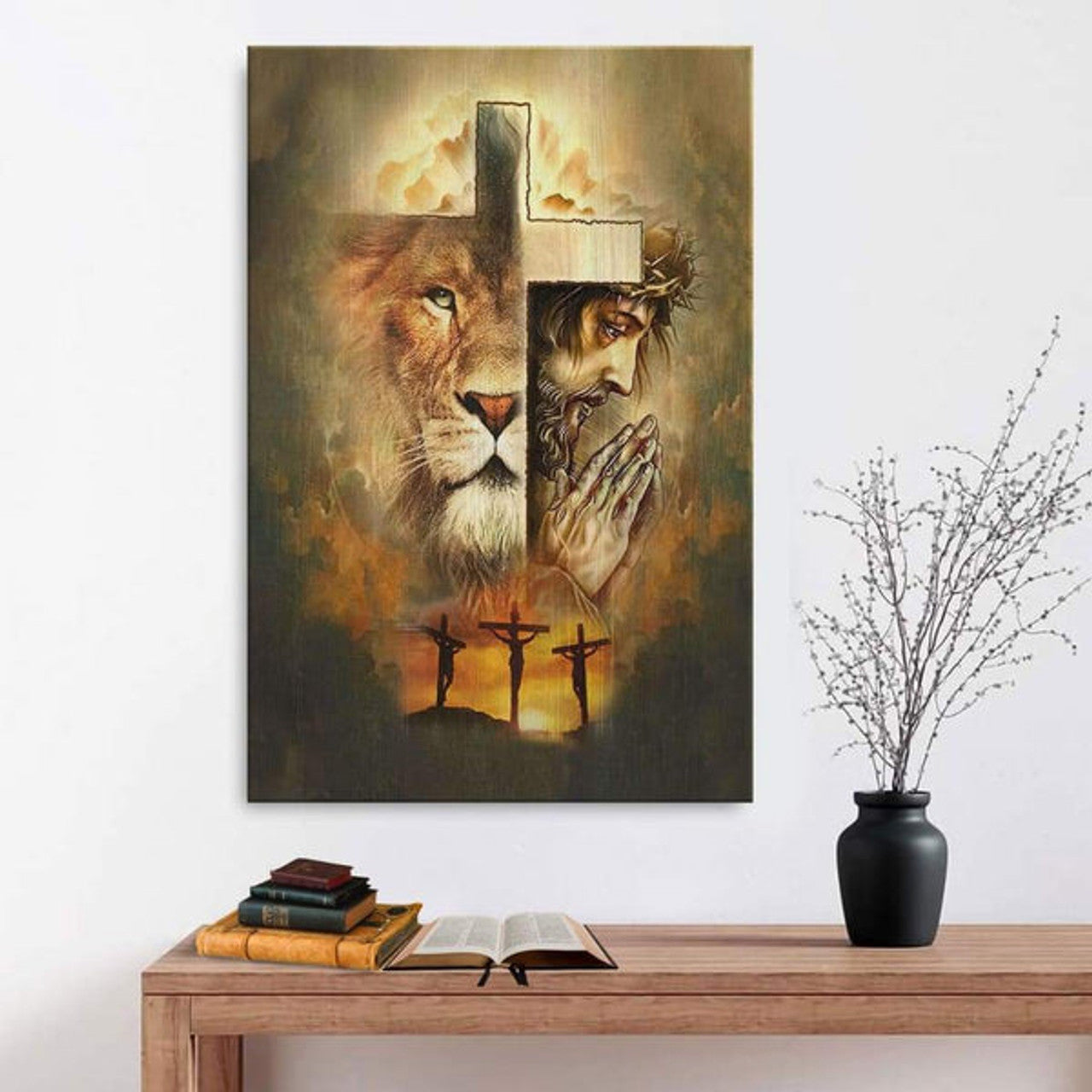 Jesus The Lion Of Judah Canvas Wall Art - Christian Wall Posters - Religious Wall Decor