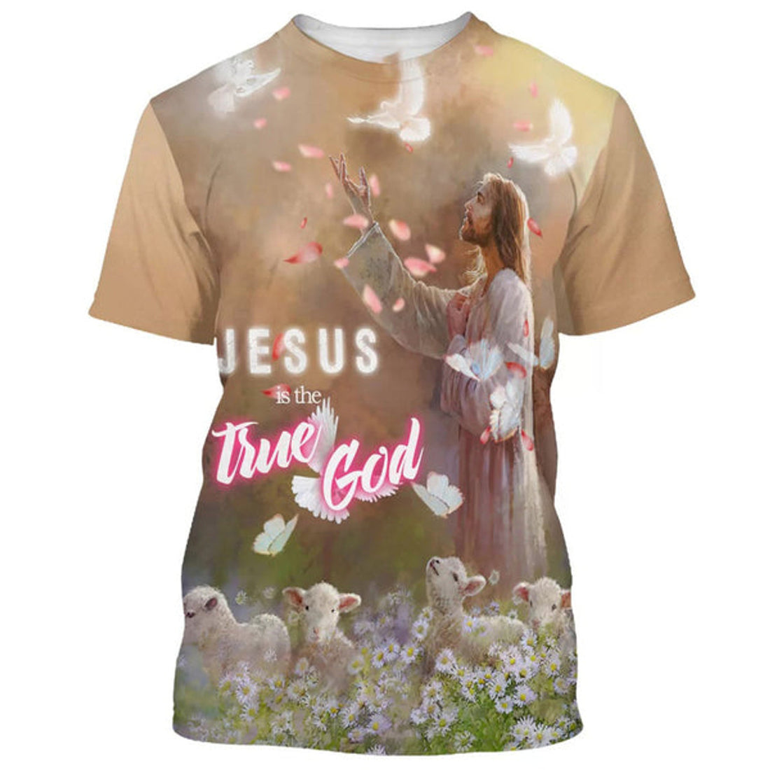 FUNSTUFFPRINT Jesus True God Christian 3D T-shirt