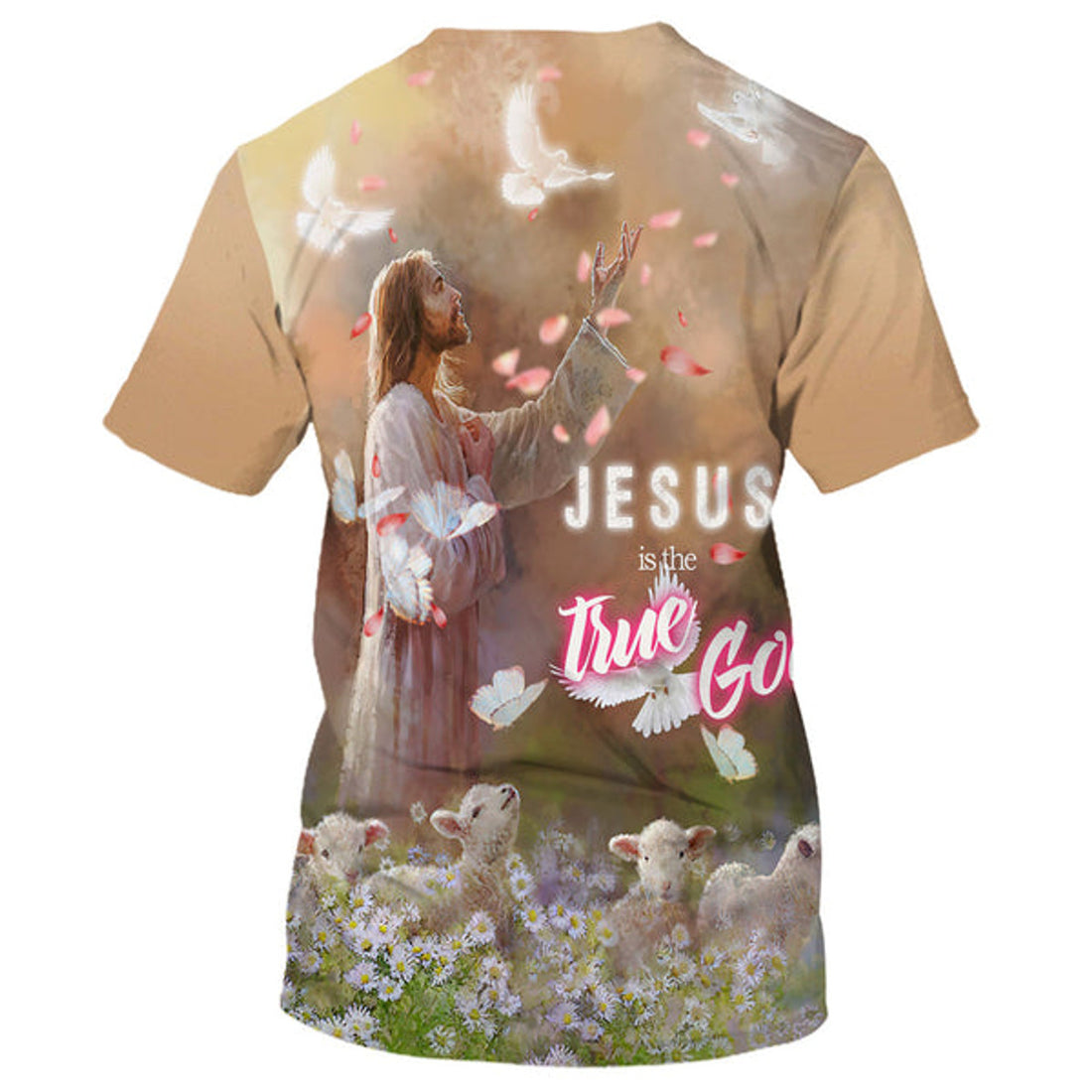 FUNSTUFFPRINT Jesus True God Christian 3D T-shirt