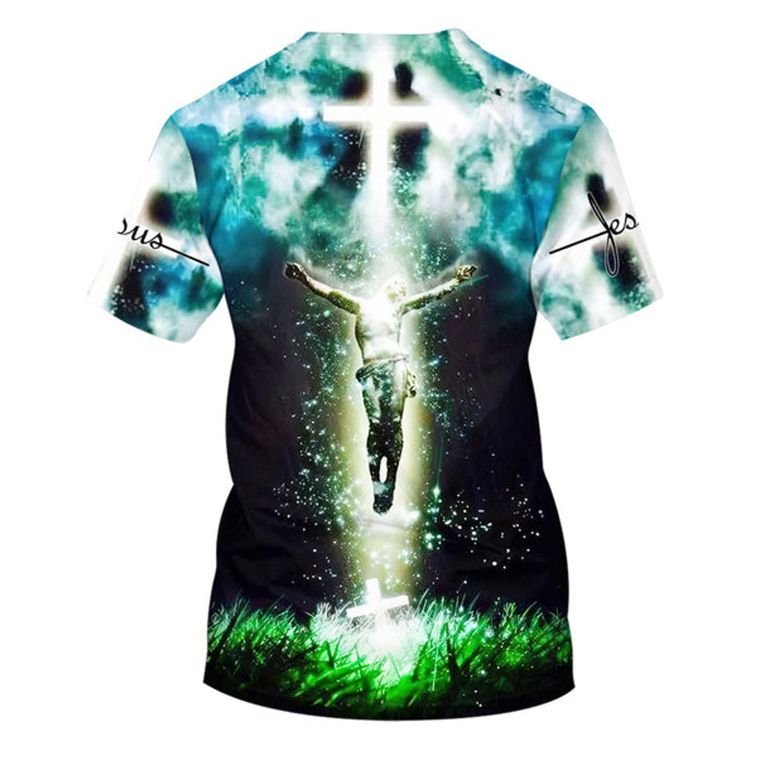 FUNSTUFFPRINT Jesus Underwater Christian 3D T-shirt