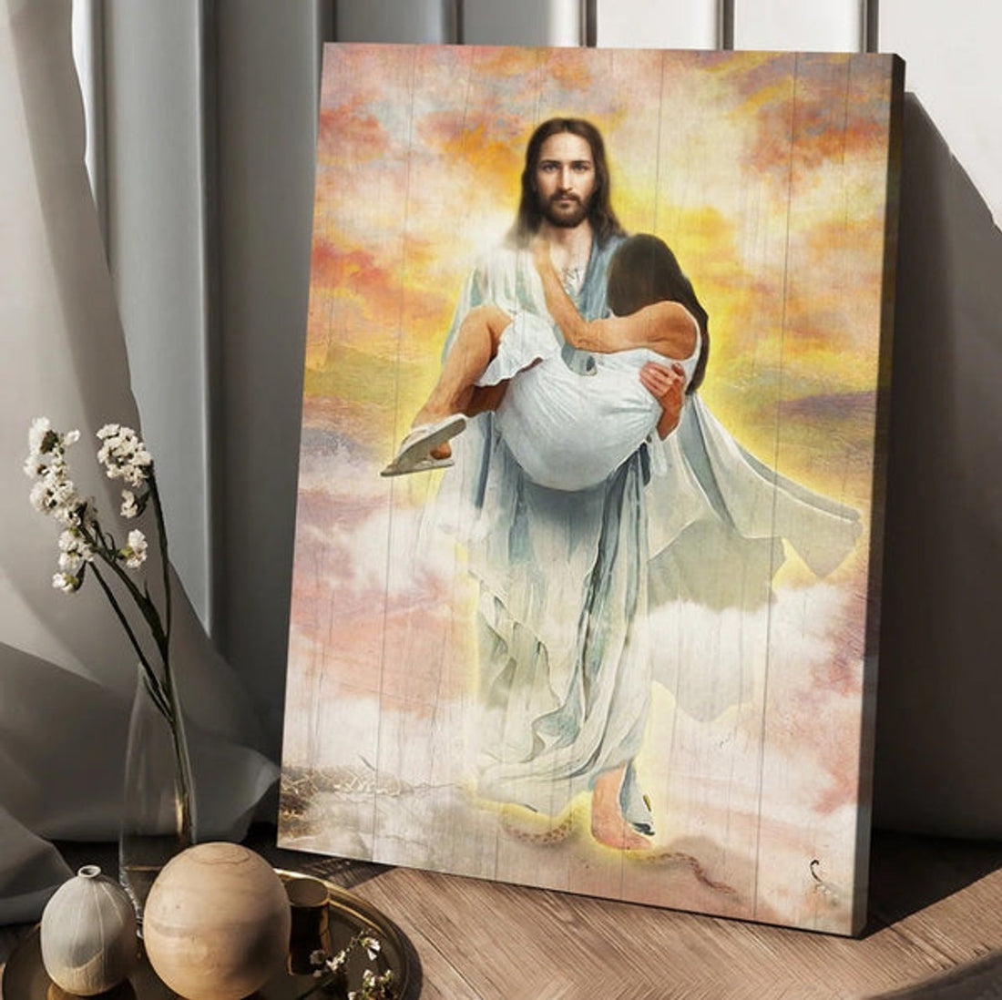 Jesus Way To Heaven Walking With Jesus Canvas Wall Art - Christian Wall Posters - Religious Wall Decor