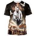 FUNSTUFFPRINT Jesus With His Disciples Christian 3D T-shirt