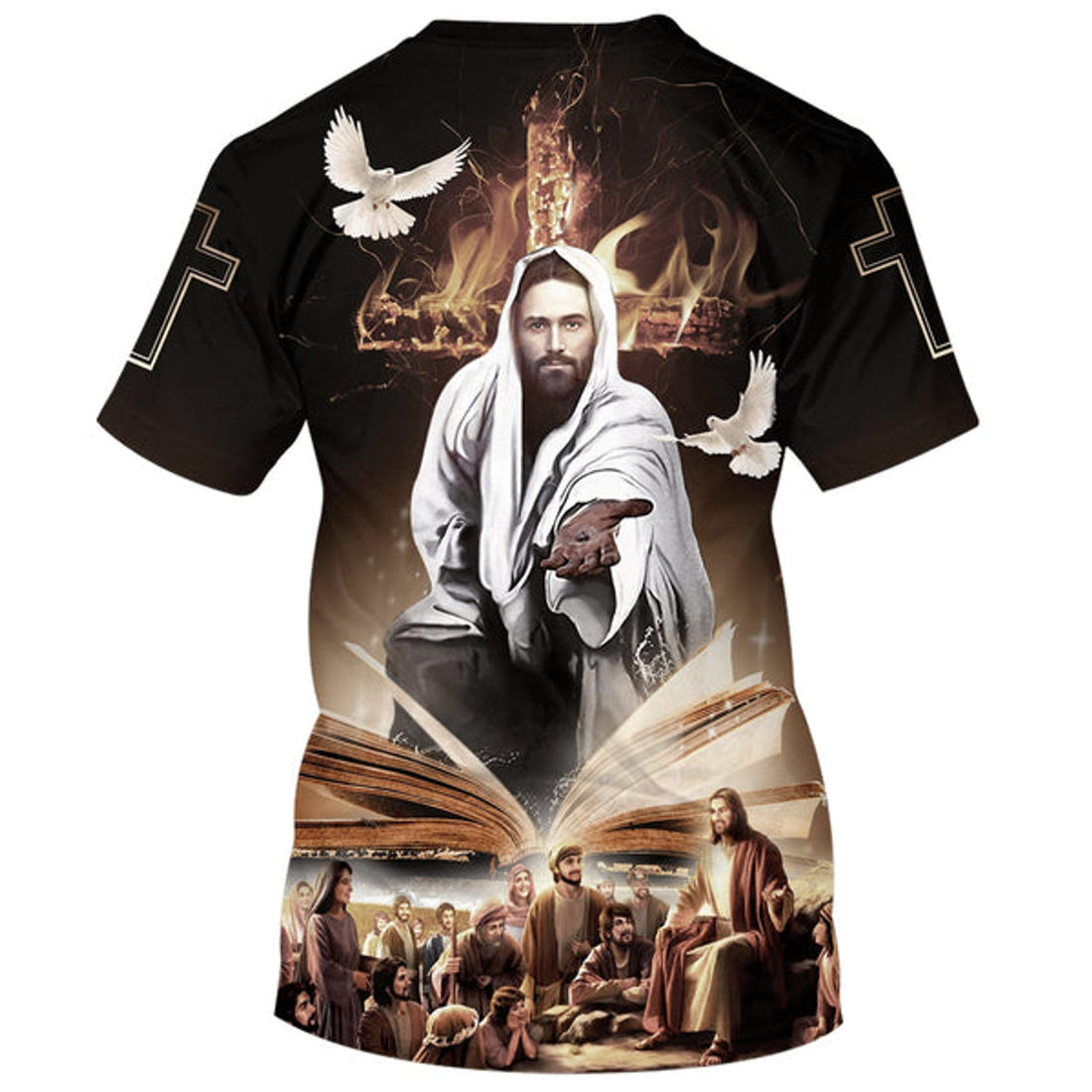 FUNSTUFFPRINT Jesus With His Disciples Christian 3D T-shirt