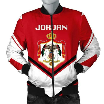 FUNSTUFFPRINTI Jordan Coat Of Arms Men Bomber Jacket Lucian Style Bomber Jacket