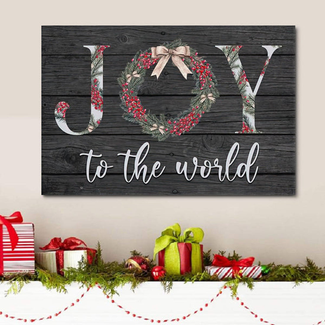 Joy To The World Christmas Wall Art Canvas Print Christian Gifts - Religious Wall Art Canvas