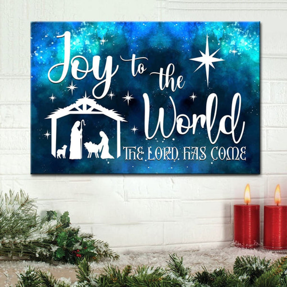 Joy To The World The Lord Has Come Christian Christmas Wall Art Canvas Print - Religious Wall Decor