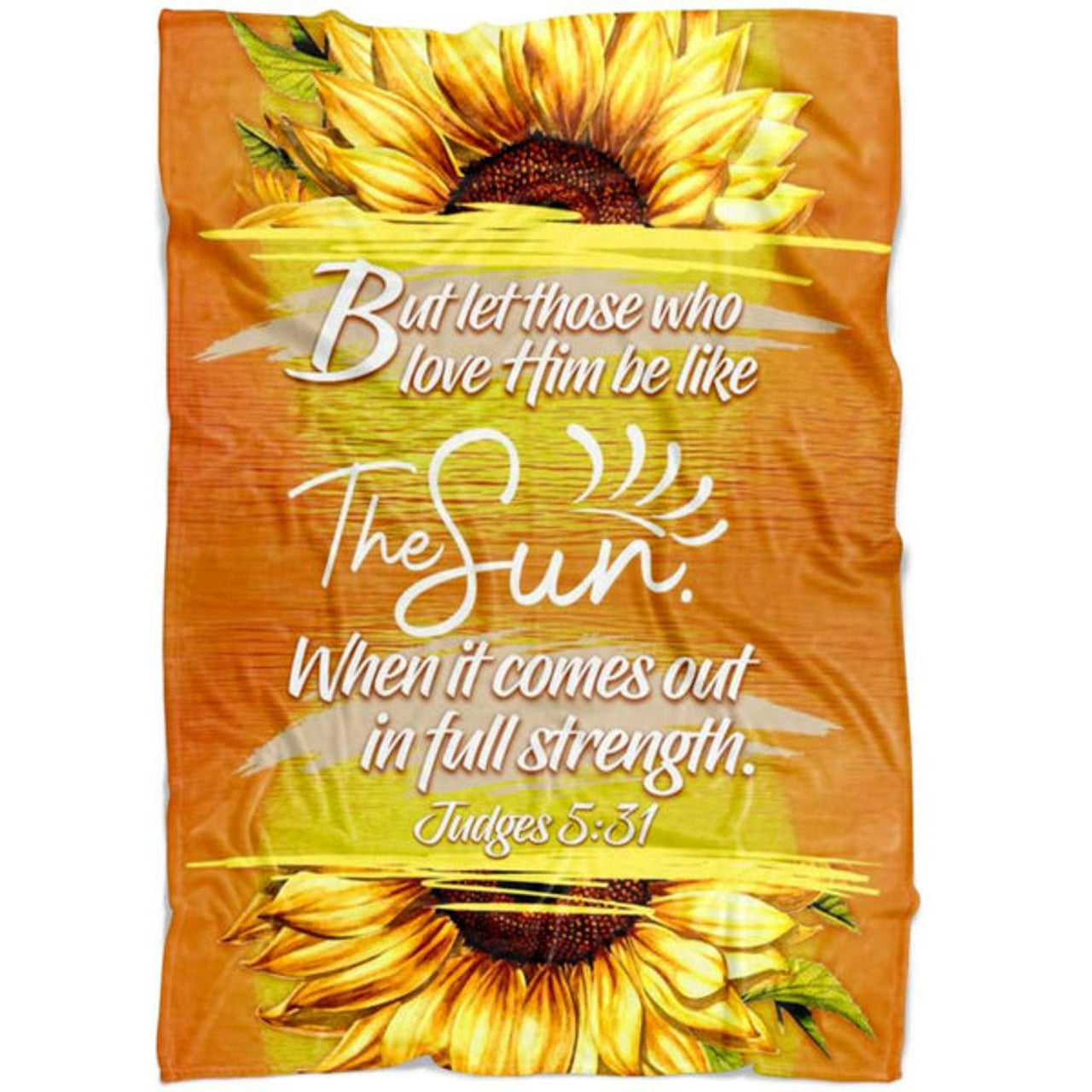 FUNSTUFFPRINT Judges 531 Let Those Who Love Him Be Like The Sun Fleece Blanket - Christian Blanket - Bible Verse Blanket