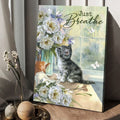 Just Breathe, Cat Lover, Butterfly Flower, Wall Art Decor Poster and Canvas