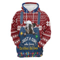 FUNSTUFFPRINT 3D Just A Girl Who Loves Christmas And Cows All Over 3D Hoodie and Zip Hoodie