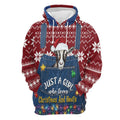 FUNSTUFFPRINT 3D Just A Girl Who Loves Christmas And Goats All Over 3D Hoodie and Zip Hoodie