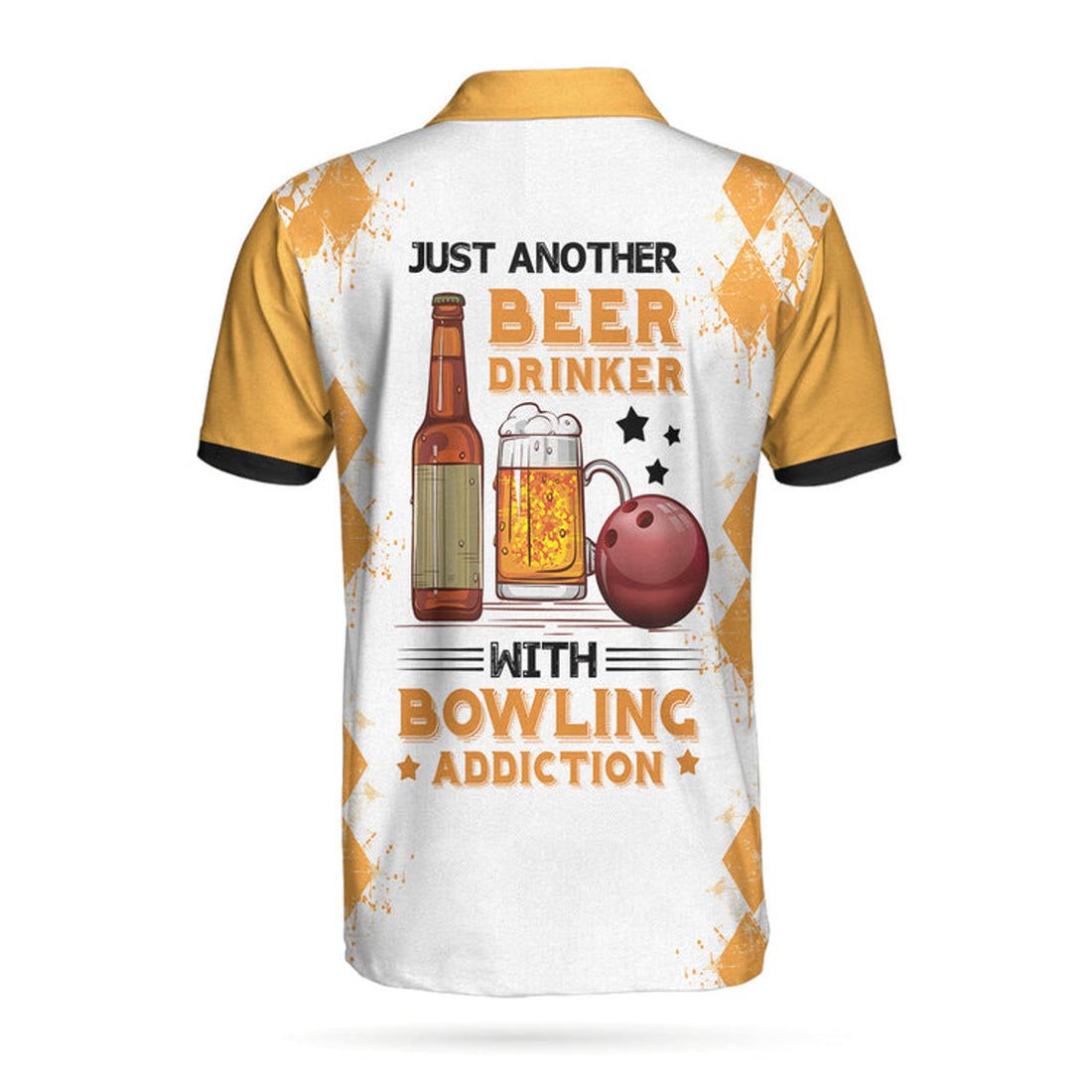 Just Another Beer Drinker With Bowling Addiction Polo Shirt, Funny Bowling Shirt For Beer Lovers