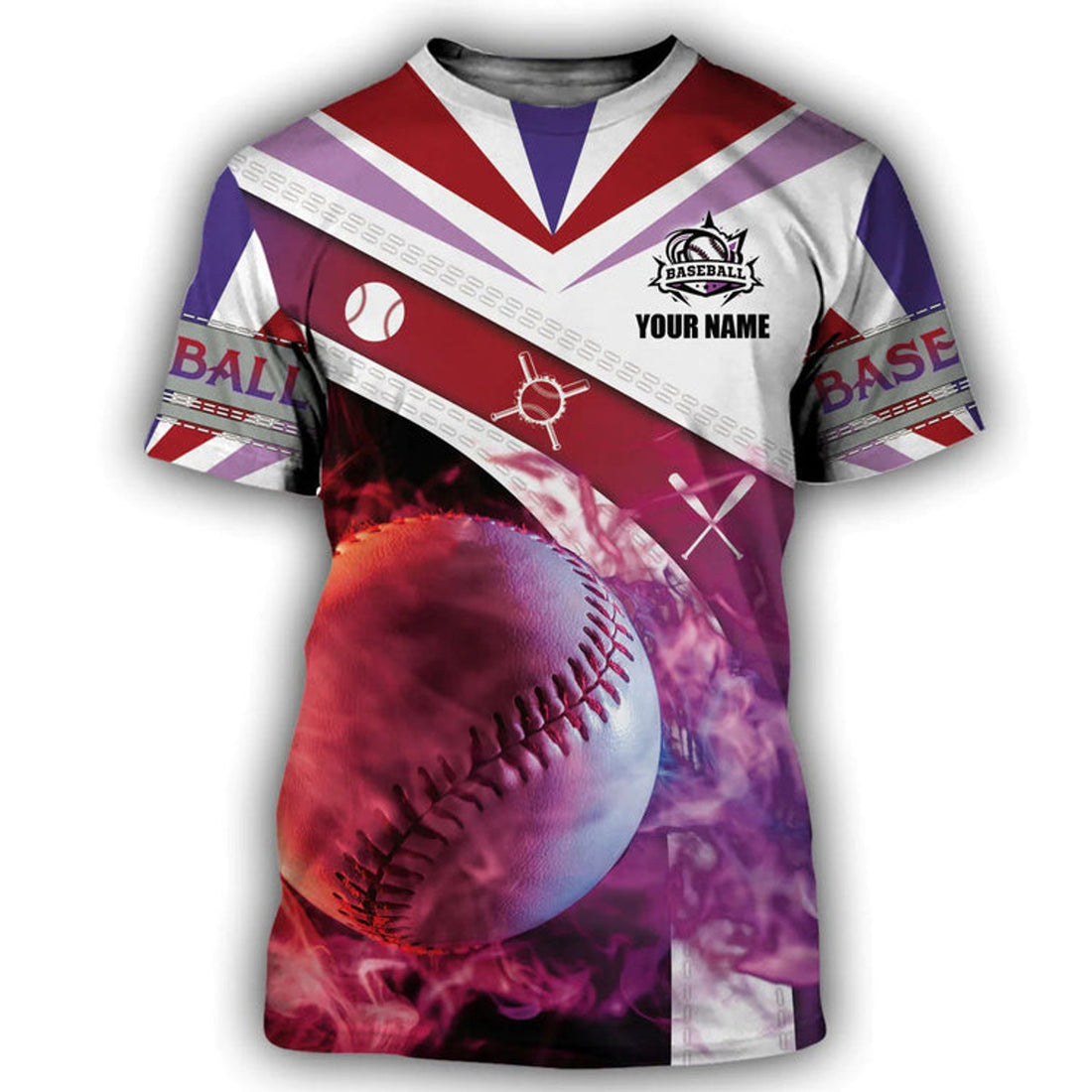 FUNSTUFFPRINT Custom Baseball T-Shirt, Baseball Zip Up Hoodie Men Women, Baseball Player T-Shirt, Baseball Team Uniform 3D T-shirt