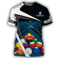 FUNSTUFFPRINT Personalized Name Billiard Shirt Men Women, Billiard, Billiard Team Uniform, Billiard Lover Gift 3D T-shirt