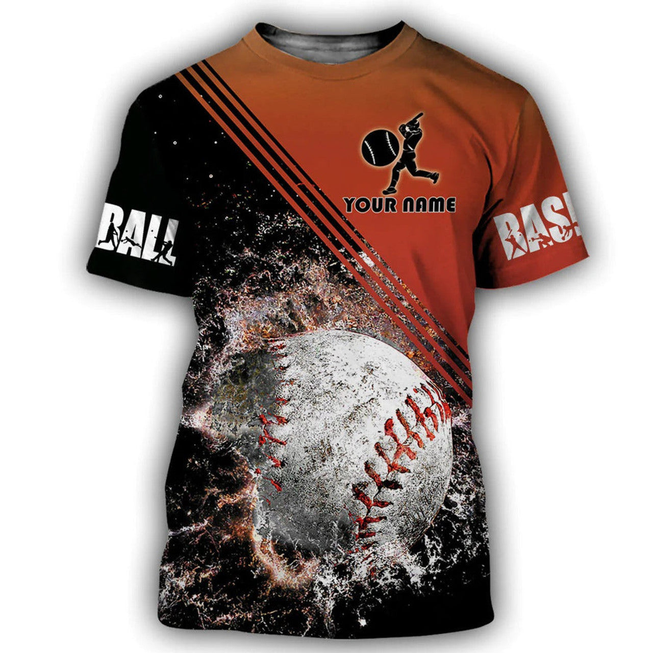 FUNSTUFFPRINT Customized Men Baseball Shirt, Unisex Baseball Hoodie, Love Baseball Gift, Baseball Player Uniform 3D T-shirt
