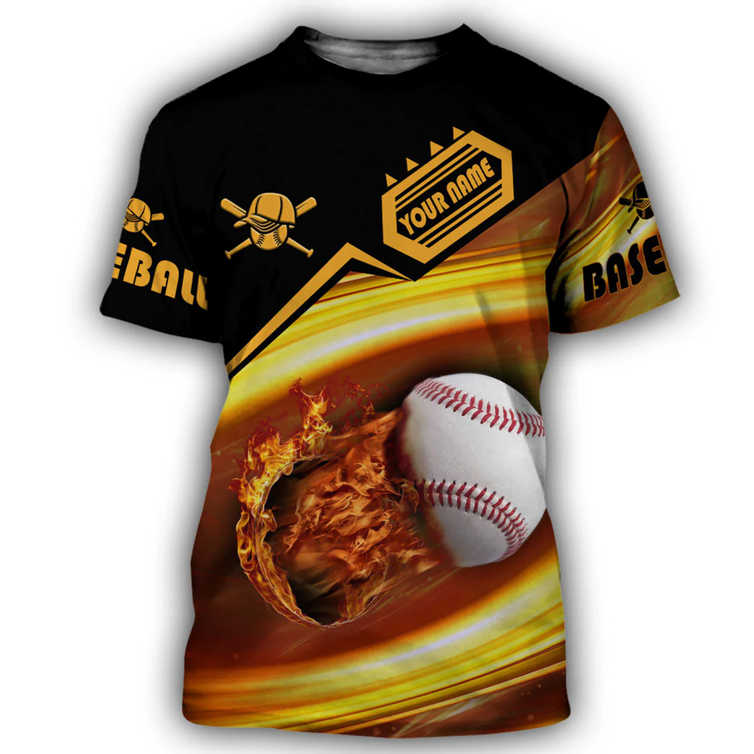 FUNSTUFFPRINT Personalized 3D Baseball Hoodie, Baseball T-Shirt, Baseball Player T-Shirt, Best Gift To Baseball Man 3D T-shirt