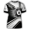 Custom Personalized 3D Billiard Shirt Black And White Pattern, Billiard Hoodies Men Women, Billiard Clothing