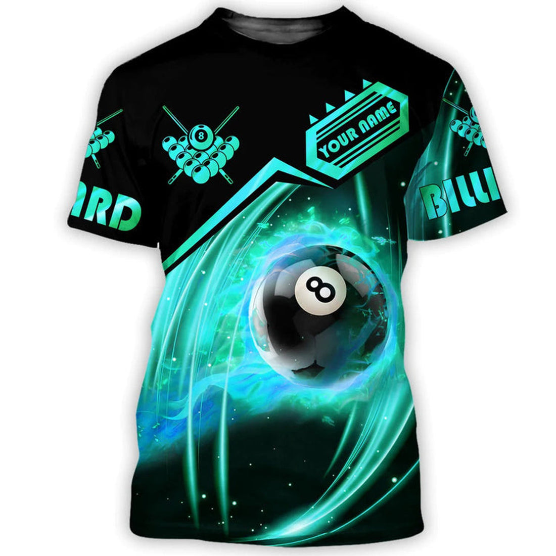 FUNSTUFFPRINT 3D All Over Print Billiard Hoodie, Rock Strike Billiard Unisex Shirt, Billiard Gift For Him, Billiard Uniform 3D T-shirt