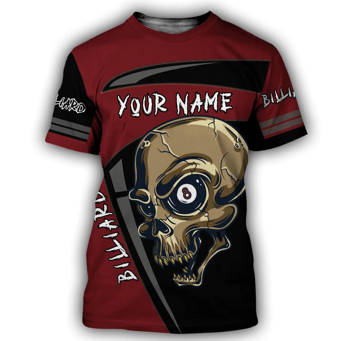 FUNSTUFFPRINT Personalized Sublimation Billiard Art on Hoodie, Billiard T-Shirt Men Women, Billiard Lover Gift, Billiard Club Uniform 3D T-shirt