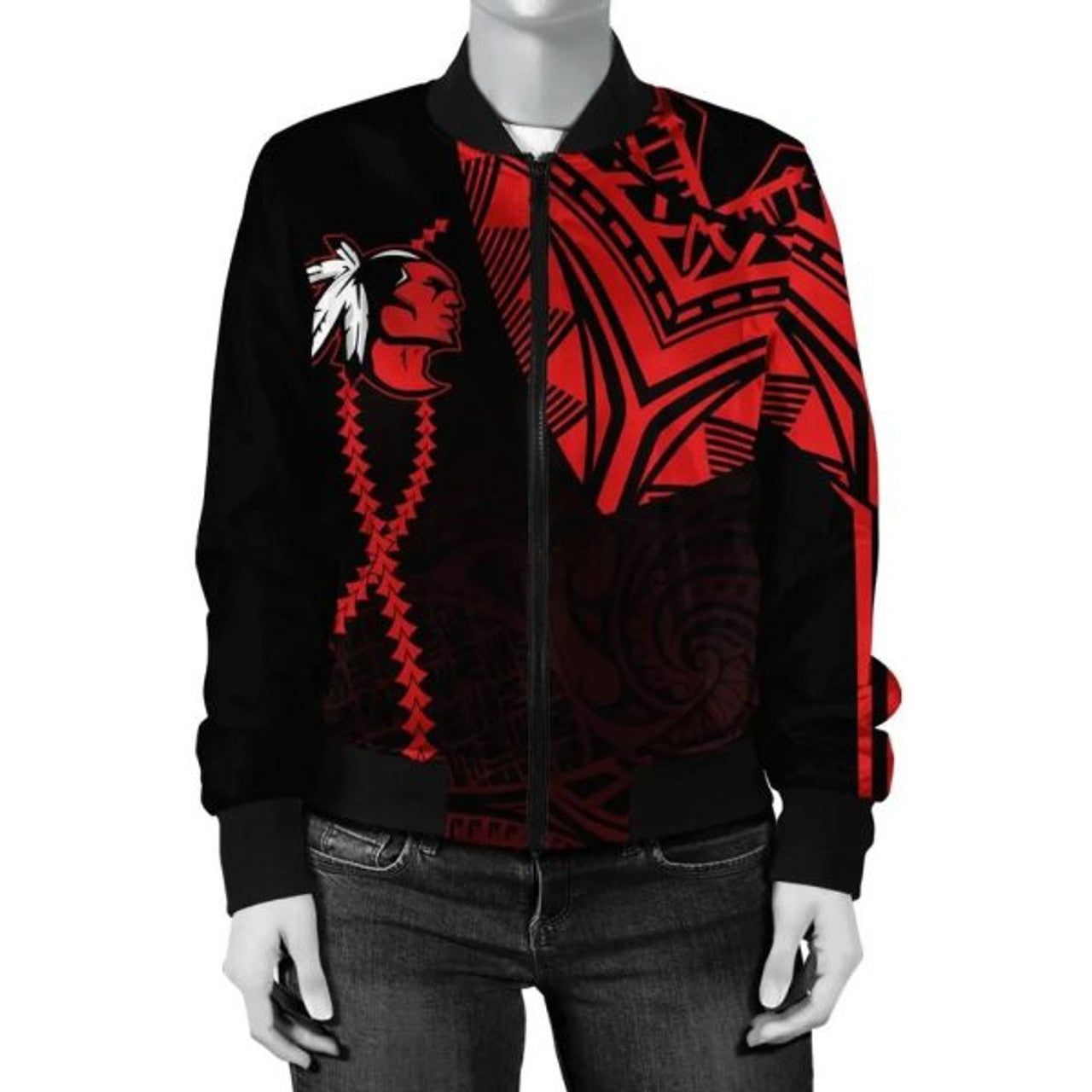 FUNSTUFFPRINTI Kahuku High Women's Bomber Jacket b- Forc Style AH JR Bomber Jacket