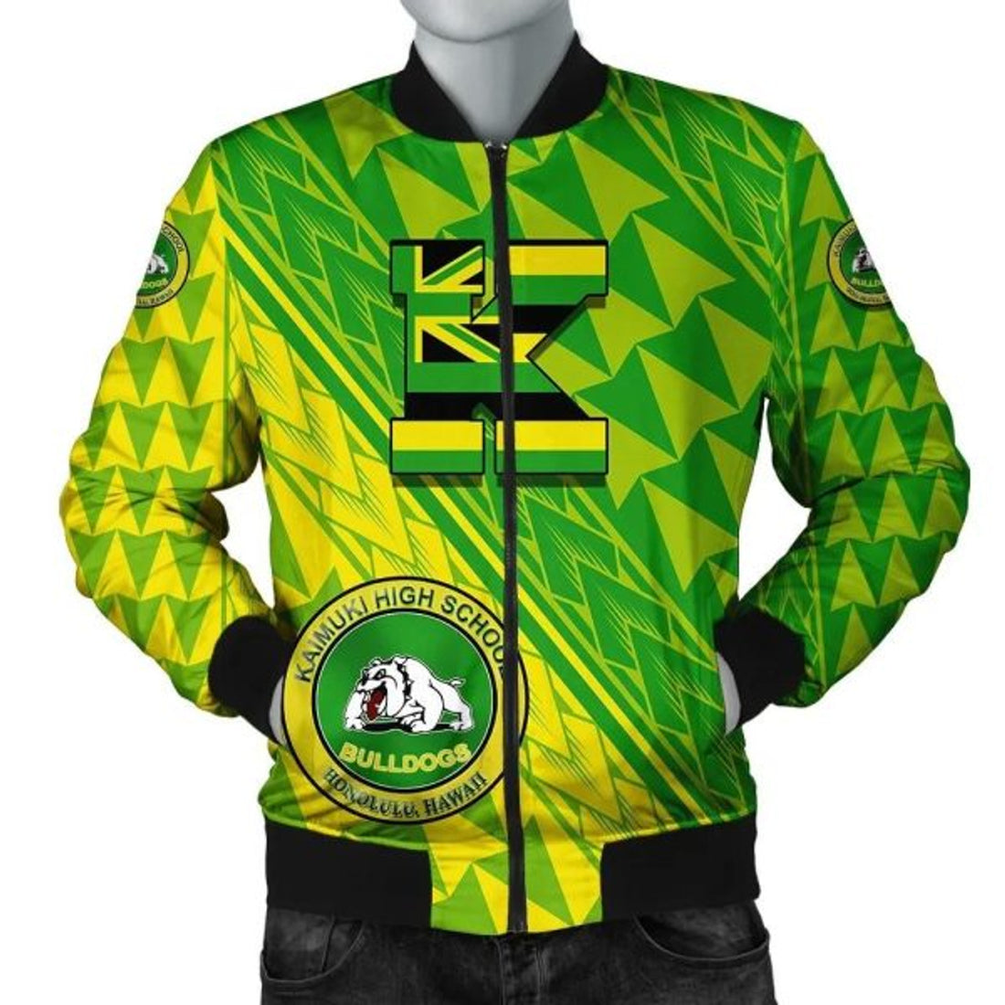 FUNSTUFFPRINTI Kaimuki High Bomber Jacket - Energetic - AH JW Bomber Jacket