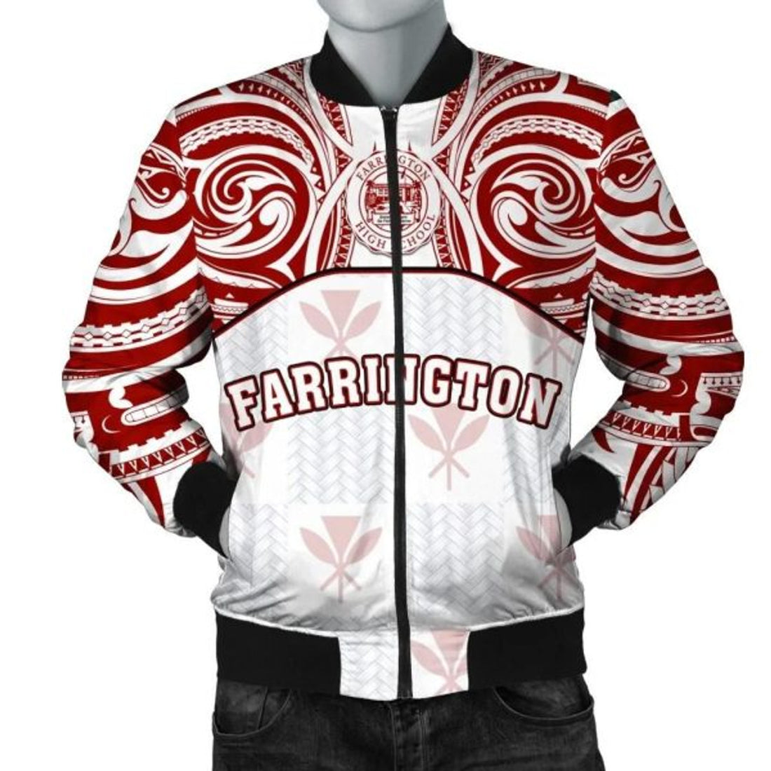 FUNSTUFFPRINTI Kanaka Farrington High School Men's Bomber Jacket bDemodern Style AH JH Bomber Jacket