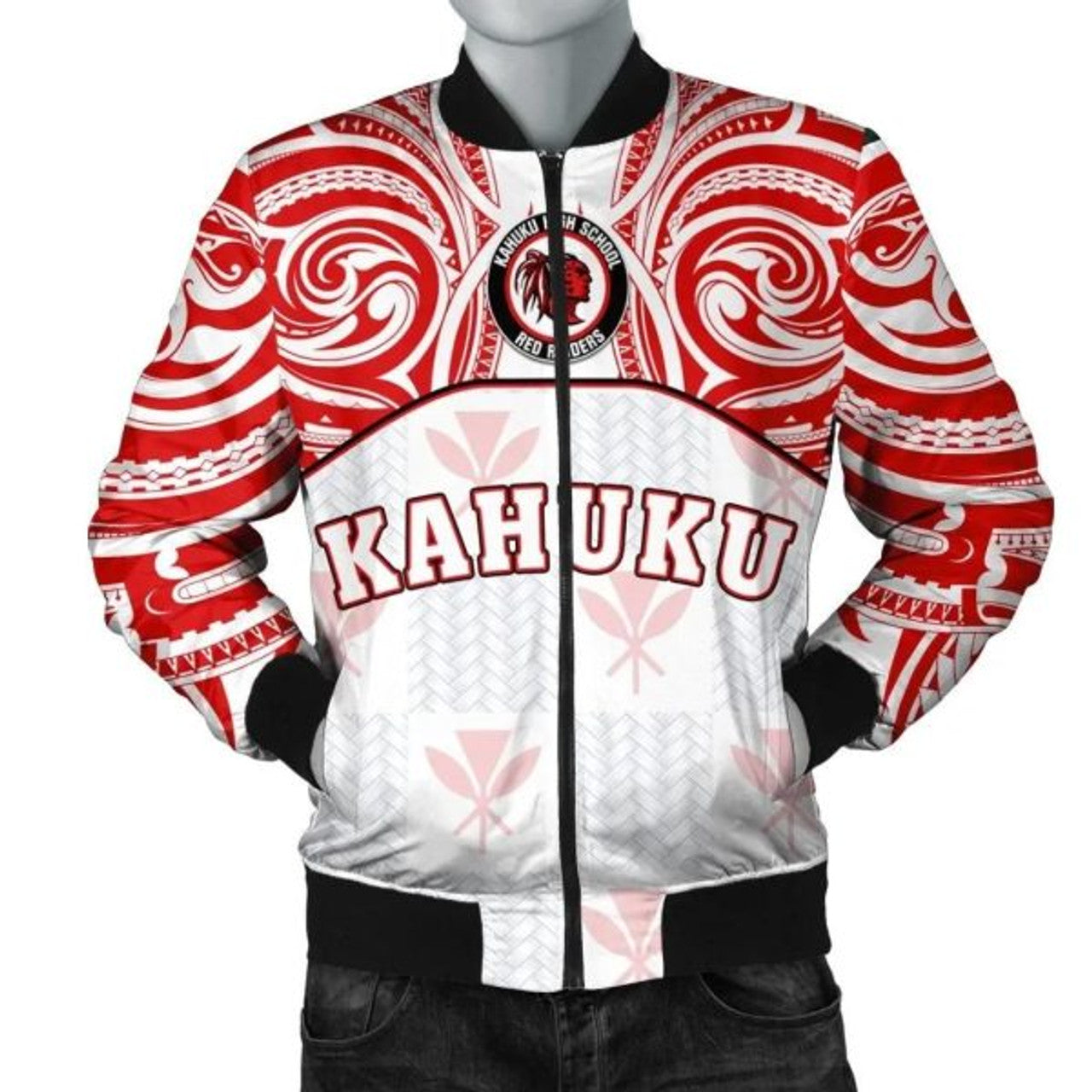 FUNSTUFFPRINTI Kanaka Kahuku High School Men's Bomber Jacket bDemodern Style AH JH Bomber Jacket