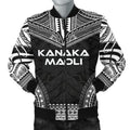 FUNSTUFFPRINTI Kanaka Maoli Polynesian Chief Men's Bomber Jacket - Black Version - Bomber Jacket