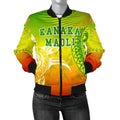 FUNSTUFFPRINTI Kanaka Maoli Polynesian Women's Bomber Jacket - Turtle Style - AH Bomber Jacket