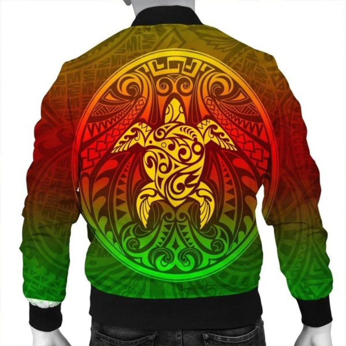FUNSTUFFPRINTI Kanaka Maoli Turtle Polynesian Bomber Jacket - AH - R Bomber Jacket