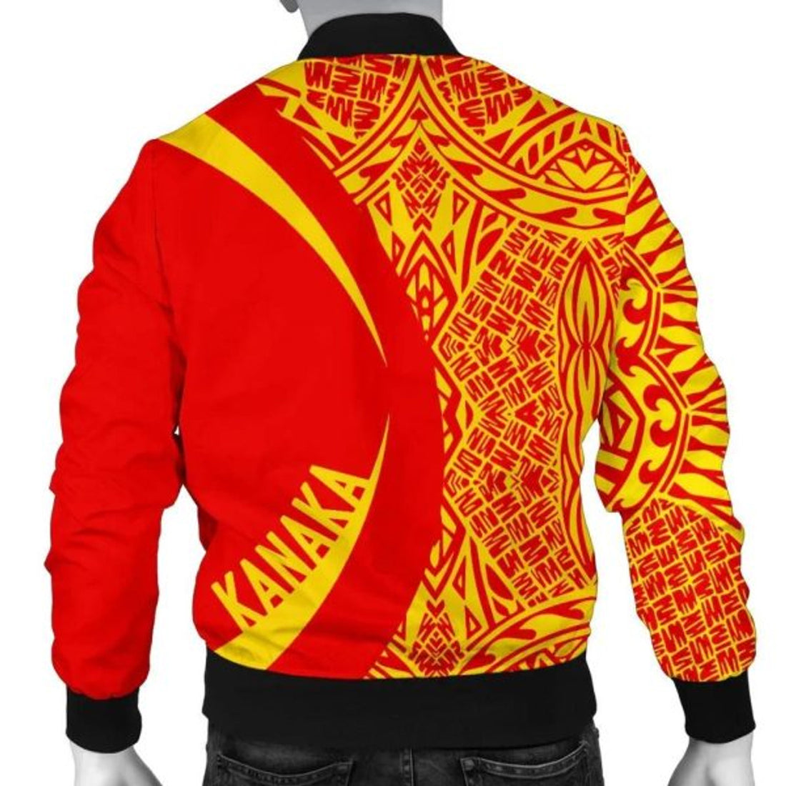 FUNSTUFFPRINTI Kanaka Mauna Kea Polynesian Men's Bomber Jacket - Circle Style - AH - Bomber Jacket