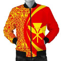 FUNSTUFFPRINTI Kanaka Mauna Kea Polynesian Men's Bomber Jacket - Circle Style - AH - Bomber Jacket